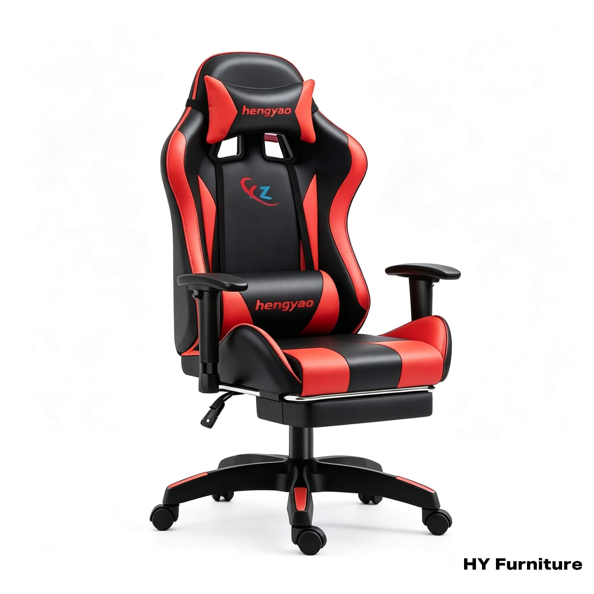Reclining gaming chair features with adjustable armrests for wholesale seating projects