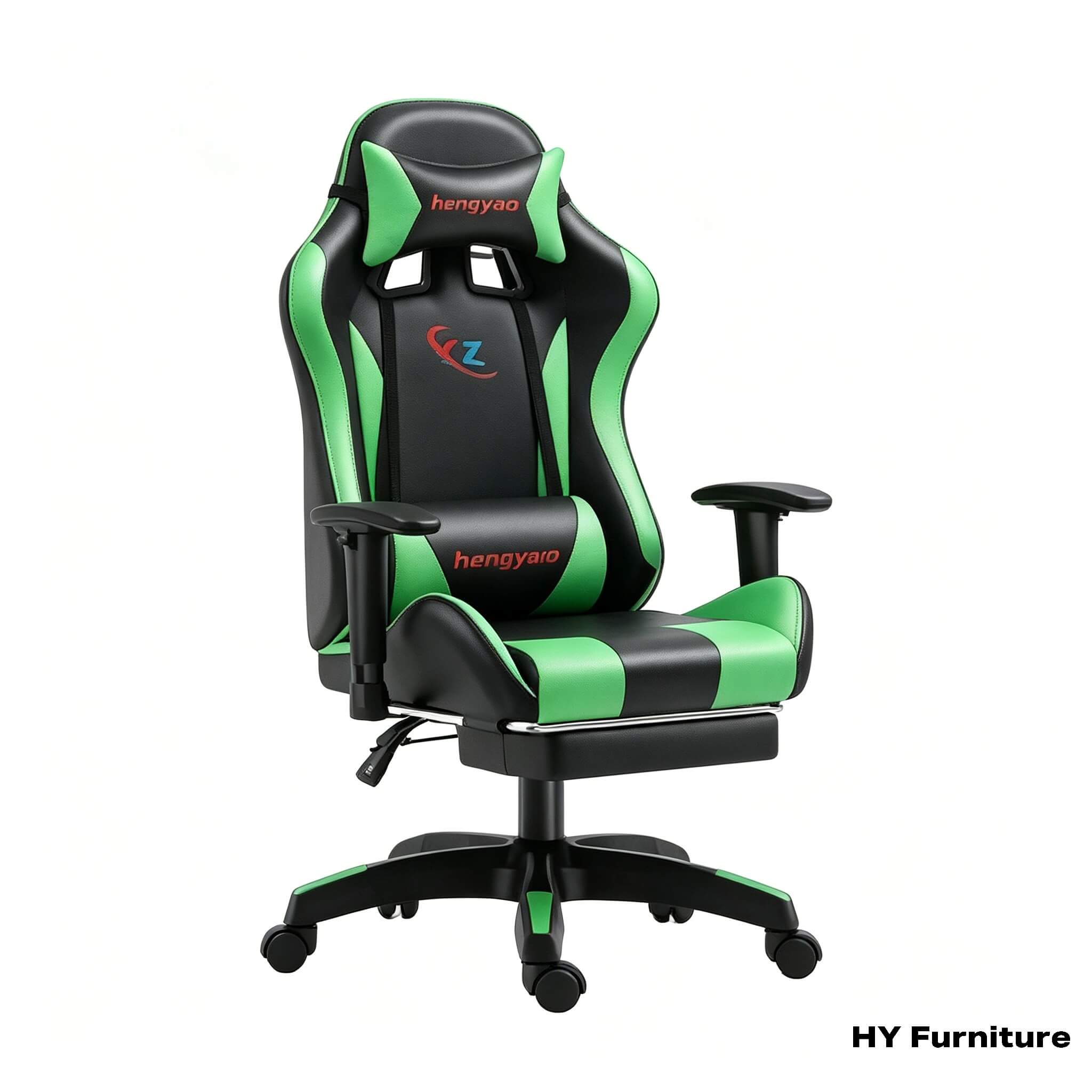 FT-055D ergonomic gaming chair side view showing 135 degree recline - gaming chair manufacturer