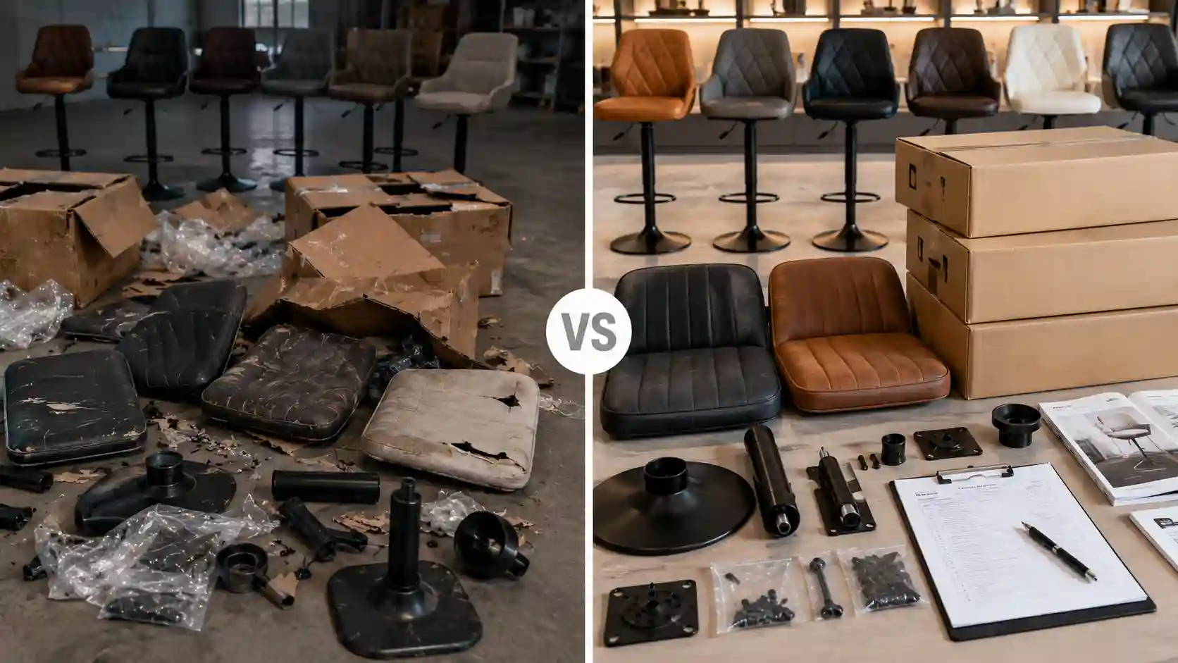 Cheap supplier versus reliable wholesale bar chair supplier comparison