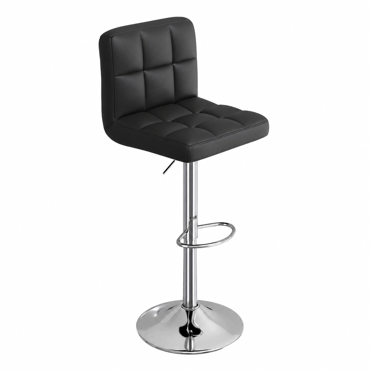 HY-BY13 compact PU leather adjustable bar chair front view for bulk bar stool orders