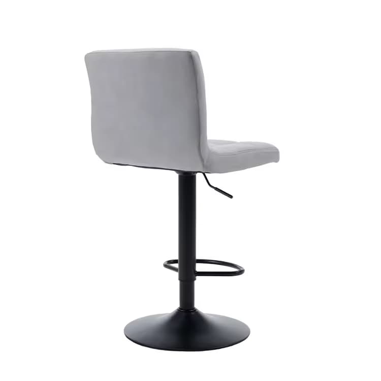 HY-BY39 adjustable bar chair with chrome base and footrest