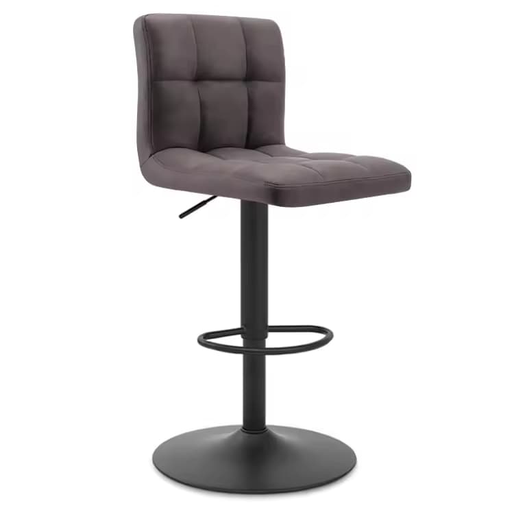 HY-BY39 PU leather high back bar stool side view for wholesale buyers