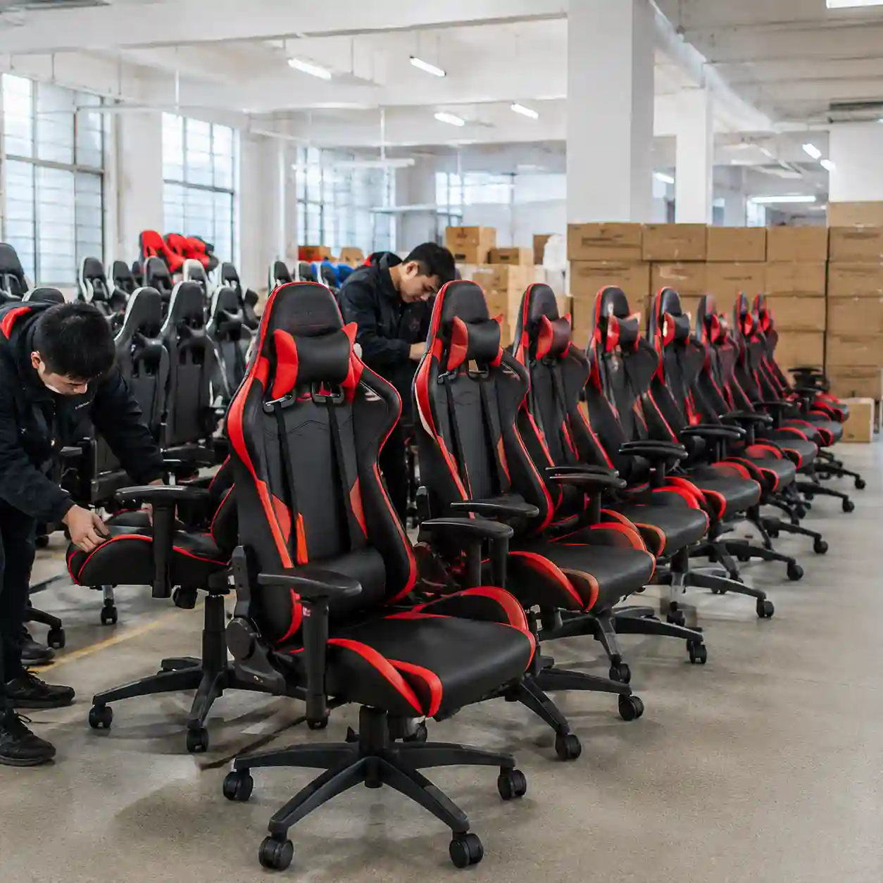 400 unit red gaming chair wholesale project for Mexico furniture distributor