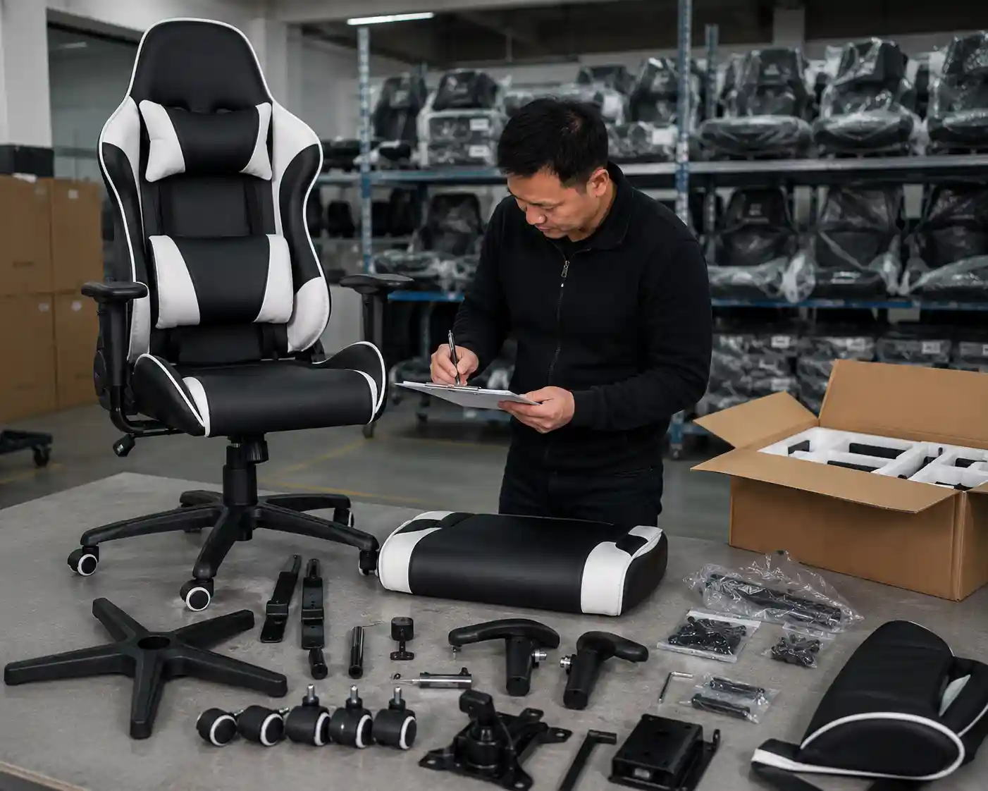B2B gaming chair quality inspection checklist before mass production