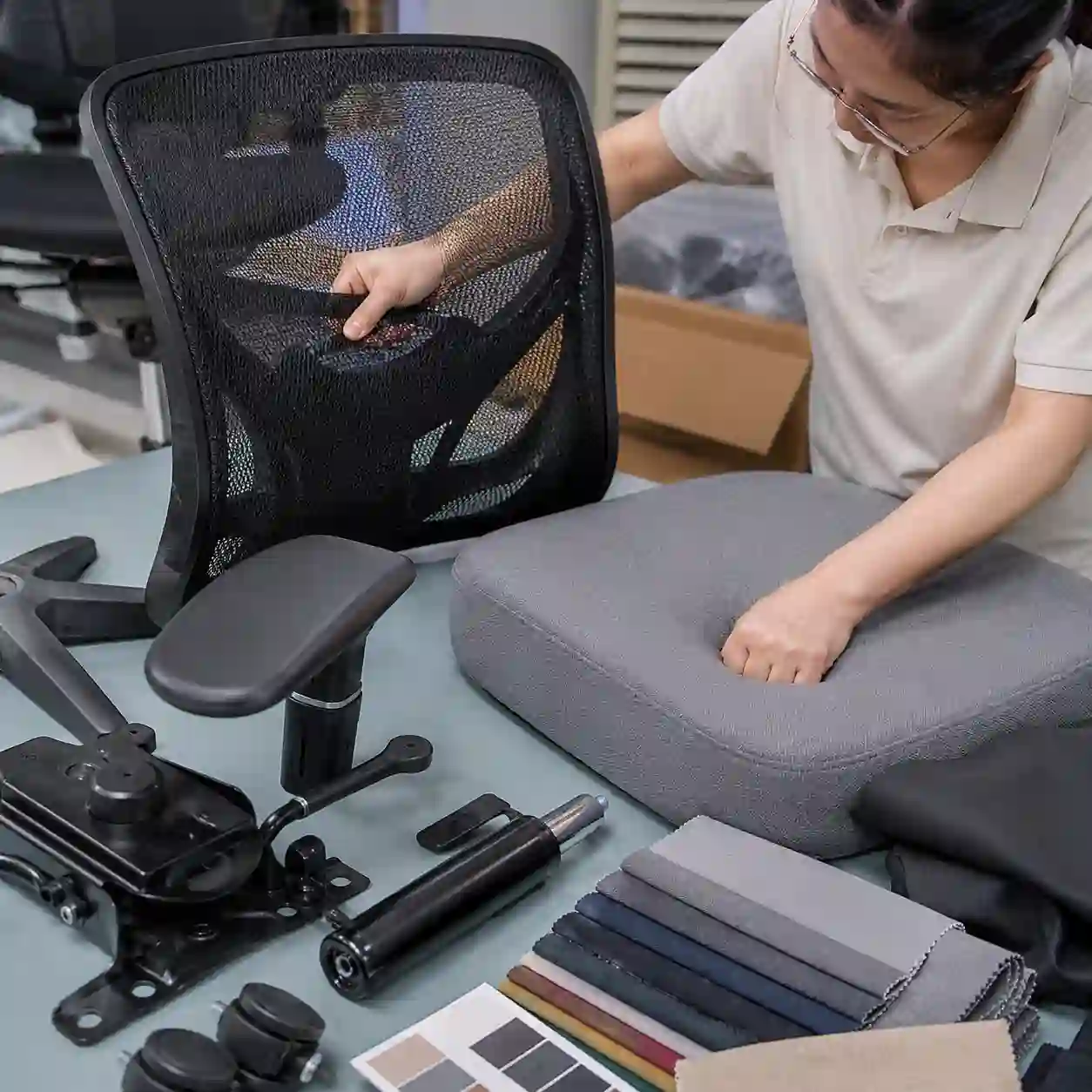 mesh-office-chair-foam-upholstery-quality-inspection