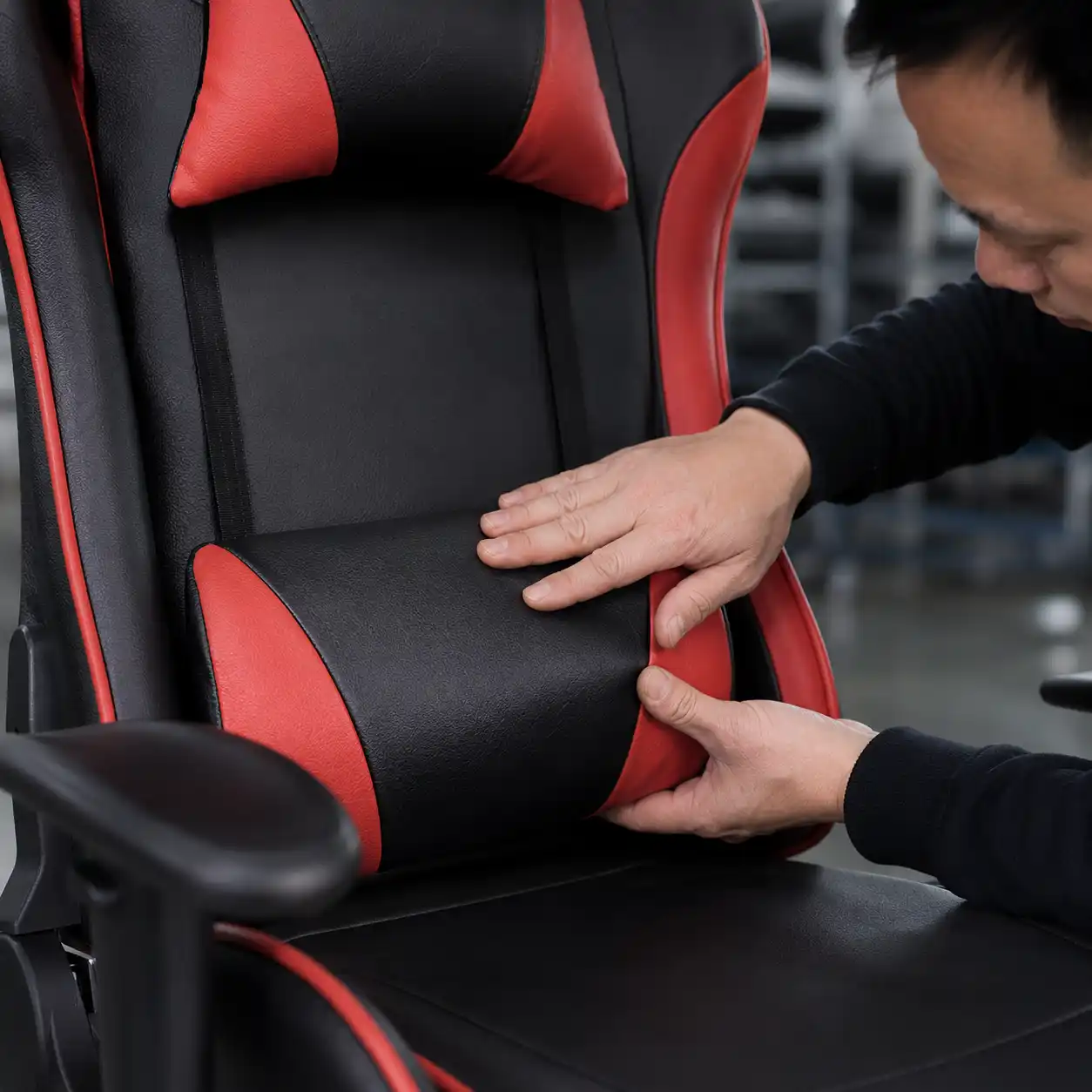 PU leather gaming chair upholstery quality check before bulk orders