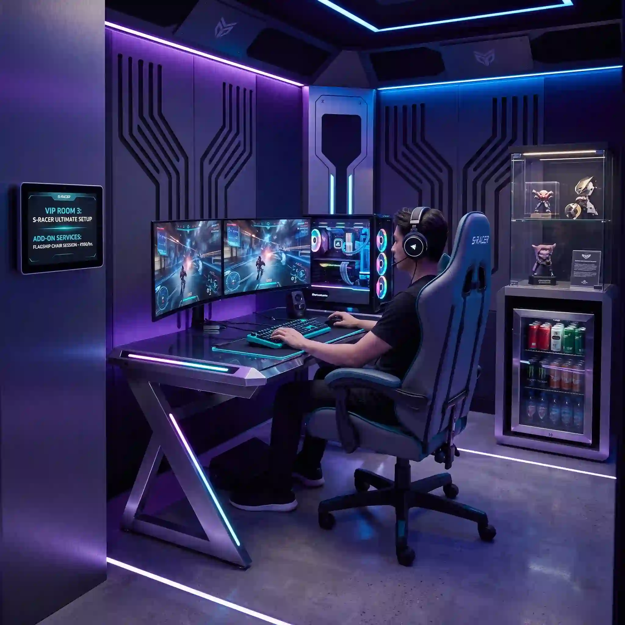 YG-7170 entry level footrest gaming chair for wholesale buyers