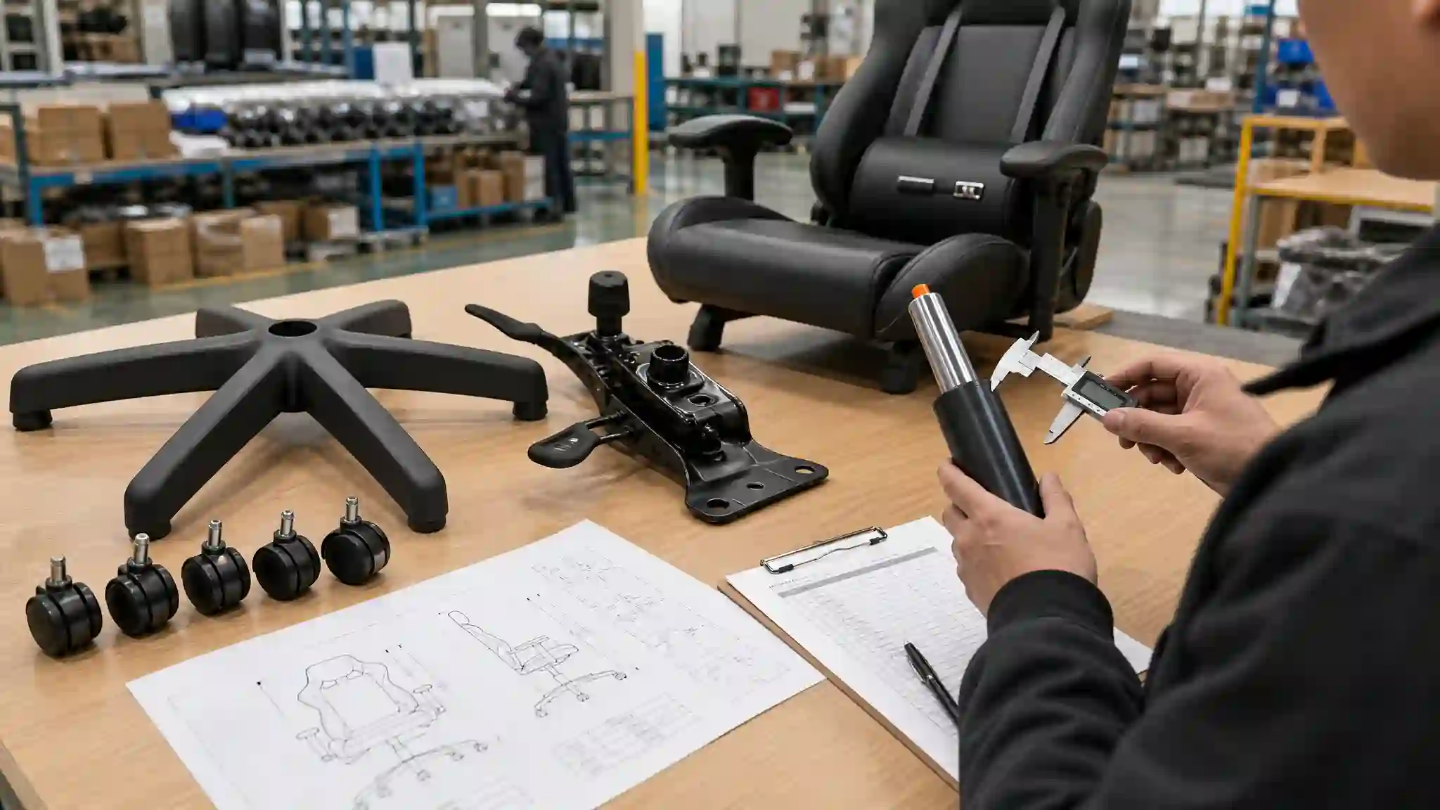 Gaming chair gas lift and mechanism quality checklist for B2B bulk order inspection