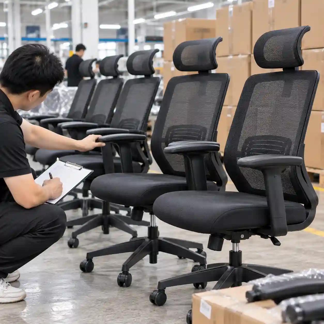 777-2 office chair sample approval mechanism gas lift and packing check
