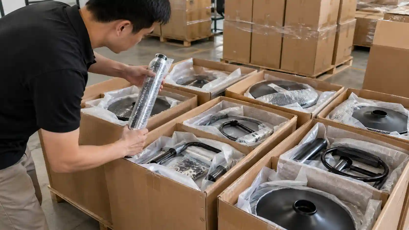 Bulk metal bar stool packing inspection before shipment