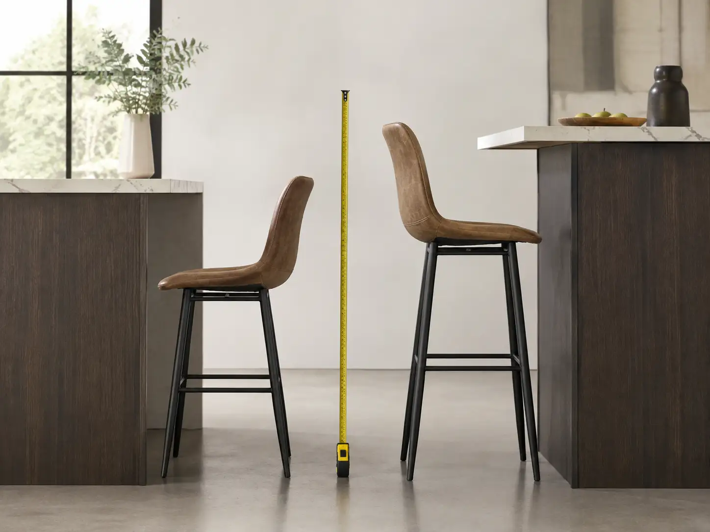 Counter height vs bar height stool measurement for seating height selection