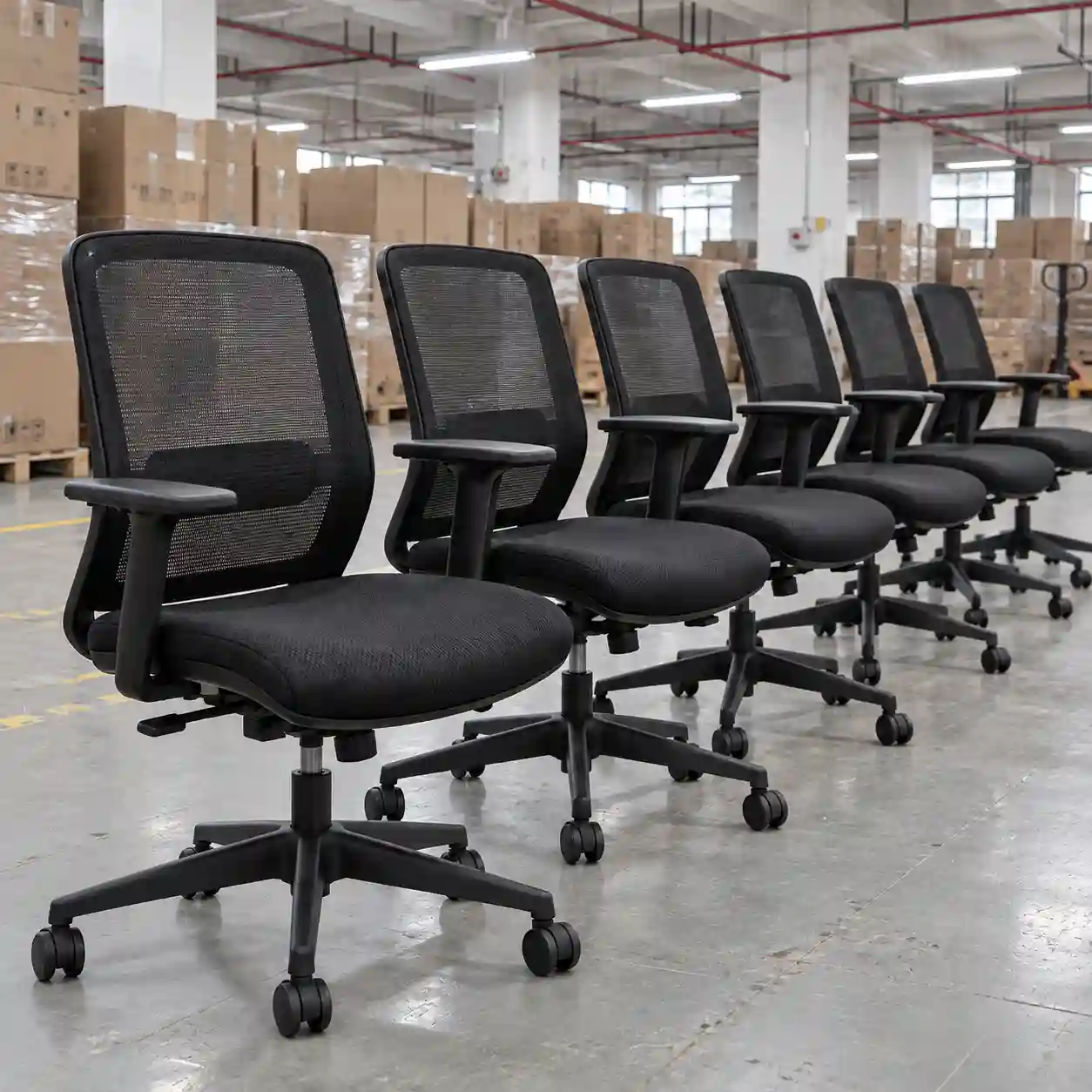 286-unit 777-2 mesh office chair wholesale project for a Kazakhstan furniture distributor