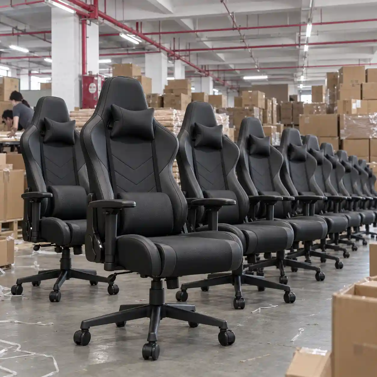 Sillas gaming profesionales preparadas para un proyecto de venta al por mayor de un distribuidor mexicano